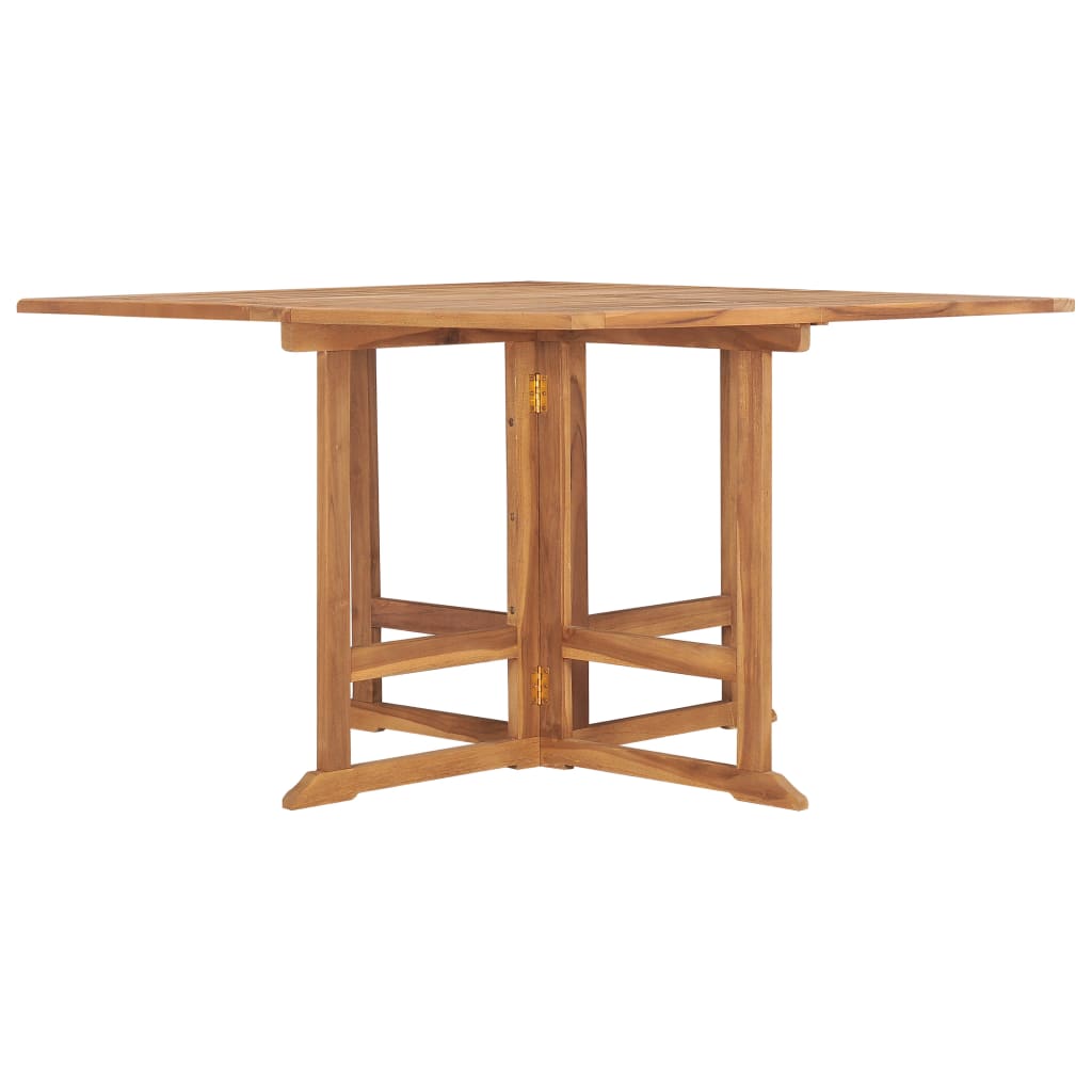 vidaXL Folding Patio Dining Table 47.2"x47.2"x29.5" Solid Teak Wood-1