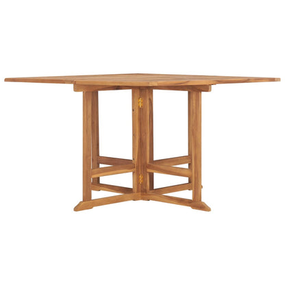 vidaXL Folding Patio Dining Table 47.2"x47.2"x29.5" Solid Teak Wood-1