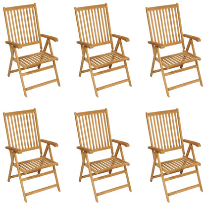vidaXL 7 Piece Patio Dining Set Solid Teak Wood-3
