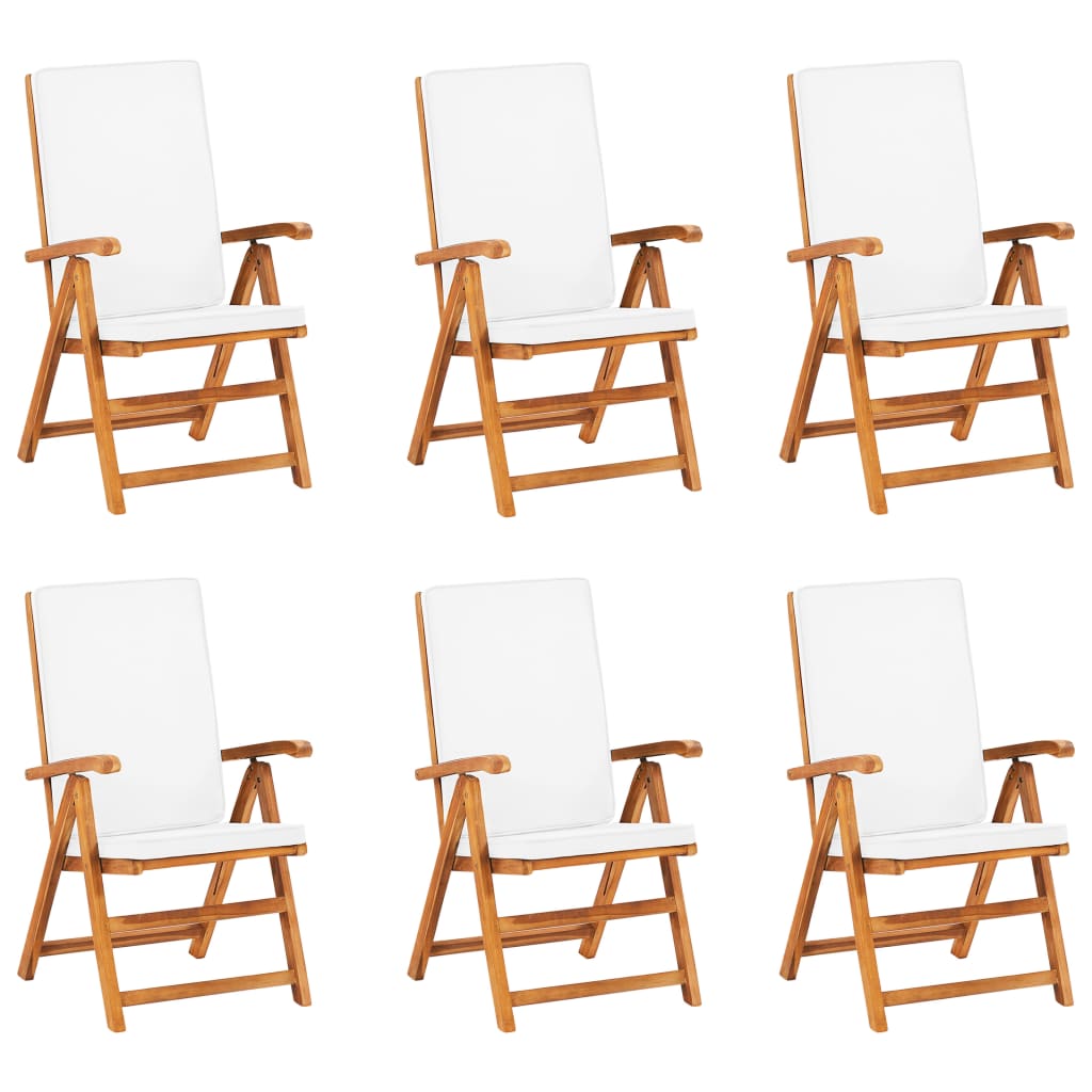 vidaXL 7 Piece Patio Dining Set with Cushions Solid Teak Wood-2