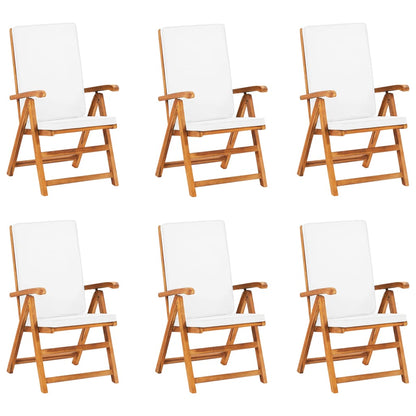 vidaXL 7 Piece Patio Dining Set with Cushions Solid Teak Wood-2