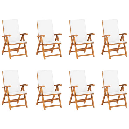 vidaXL 9 Piece Patio Dining Set with Cushions Solid Teak Wood-2