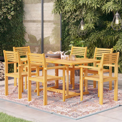vidaXL Solid Wood Teak Patio Dining Set Dinner Dinette Furniture 7/9 Piece-5