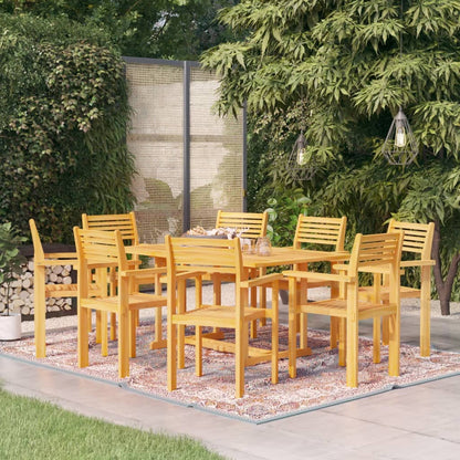 vidaXL Solid Wood Teak Patio Dining Set Dinner Dinette Furniture 7/9 Piece-1