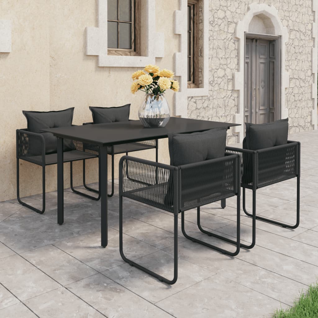 vidaXL Garden Dining Set 5/7/9 Piece PVC Rattan Outdoor Patio Balcony Dinner-3