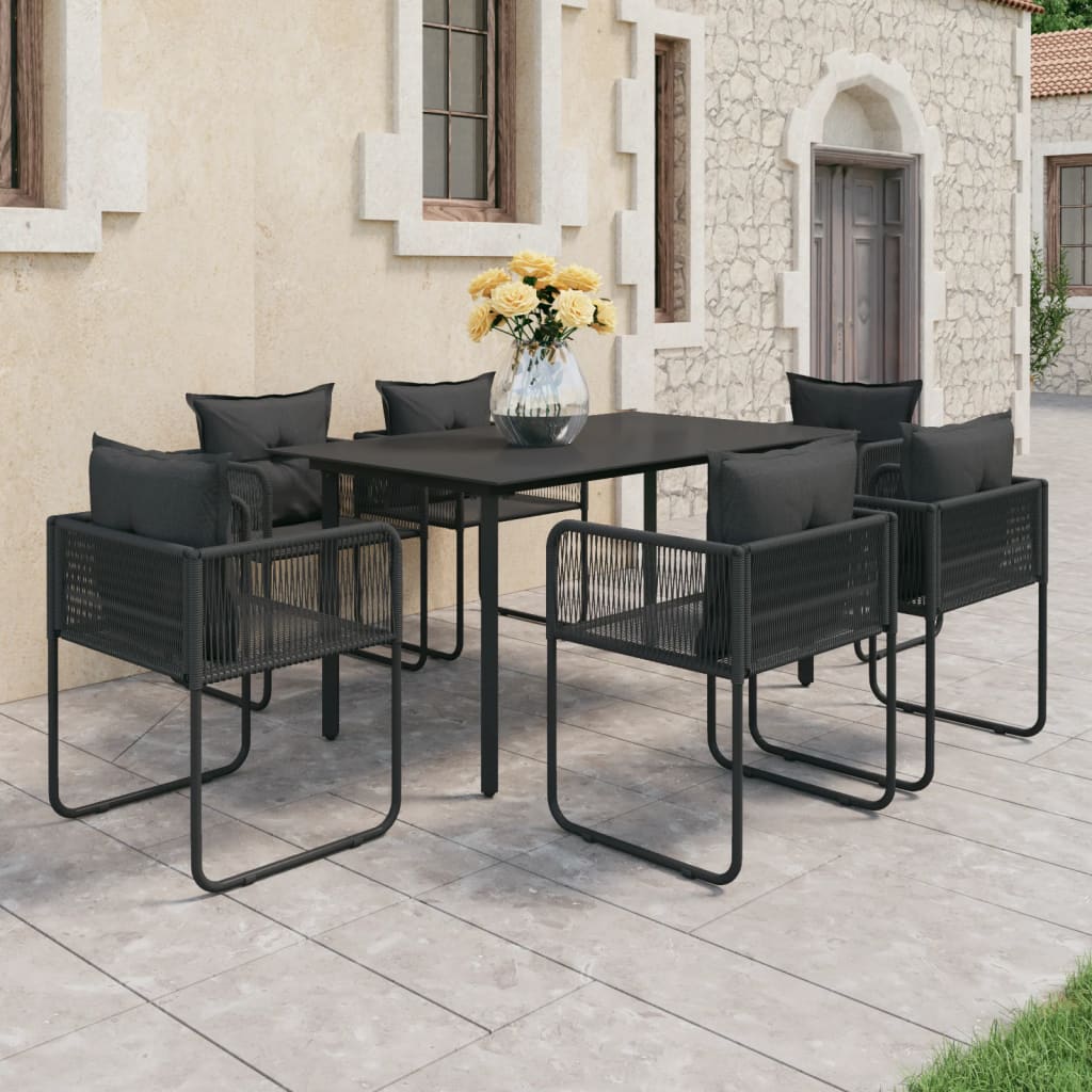 vidaXL Garden Dining Set 5/7/9 Piece PVC Rattan Outdoor Patio Balcony Dinner-9