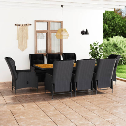 vidaXL Patio Dining Set Dining Table and Chairs Furniture Set Poly Rattan-8