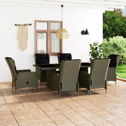 vidaXL Patio Dining Set Dining Table and Chairs Furniture Set Poly Rattan-13