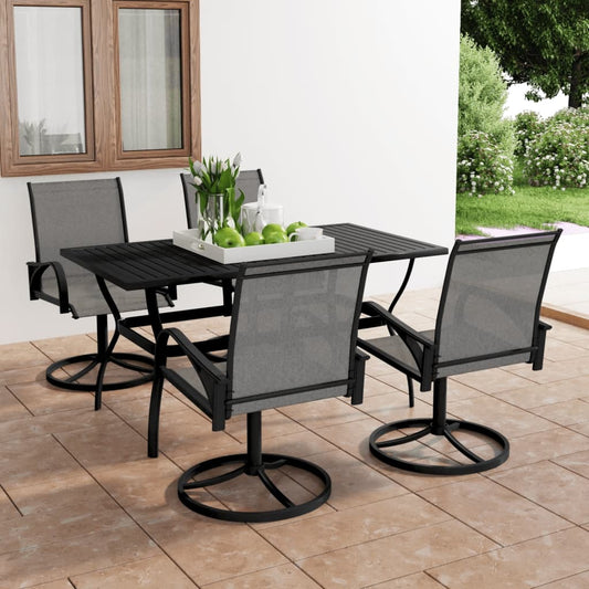 vidaXL Garden Dining Set 3/5 Pieces Textilene and Steel Outdoor Patio Dinner-0
