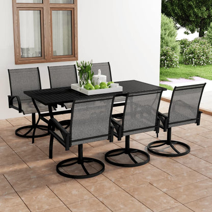vidaXL Garden Dining Set 3/5 Pieces Textilene and Steel Outdoor Patio Dinner-8