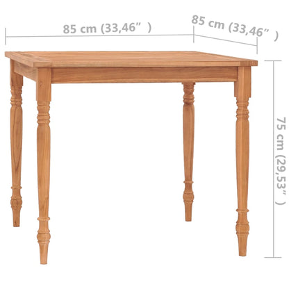 vidaXL Batavia Table Dining Table Wooden Dining Room Table Solid Teak Wood-3