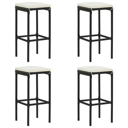 vidaXL Patio Bar Set Seating 3/5/9 Piece Black/Gray 23.6"/31.5" Table Length-2