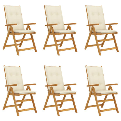 vidaXL Outdoor Recliner Chairs Patio Chair with Cushions Solid Wood Acacia-2