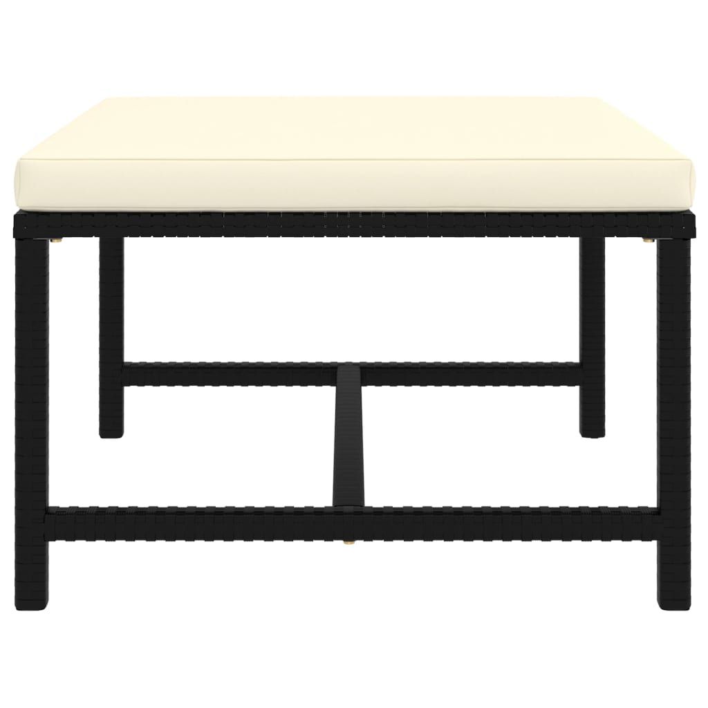 vidaXL 9 Piece Patio Lounge Set with Cushions Poly Rattan Black-1