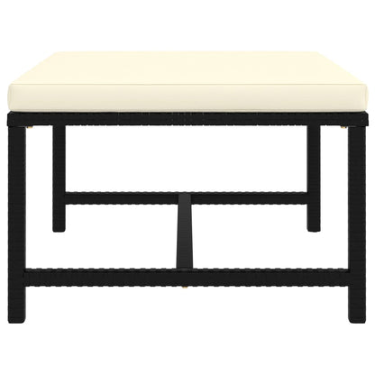 vidaXL 9 Piece Patio Lounge Set with Cushions Poly Rattan Black-1