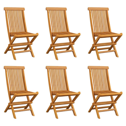vidaXL Patio Folding Chairs Outdoor Garden Camping Lawn Chair Solid Wood Teak-0
