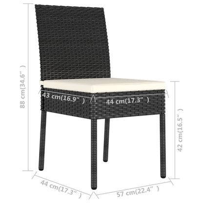 vidaXL Patio Dining Set Dining Table and Chairs Furniture Set Poly Rattan-4