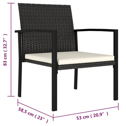 vidaXL Patio Dining Set Dining Table and Chairs Furniture Set Poly Rattan-0