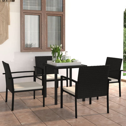vidaXL Patio Dining Set Dining Table and Chairs Furniture Set Poly Rattan-6