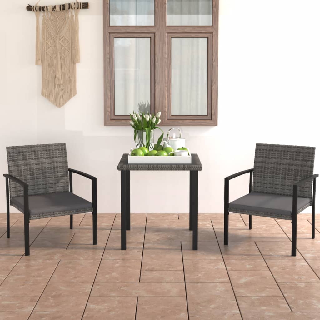 vidaXL Patio Dining Set Dining Table and Chairs Furniture Set Poly Rattan-7