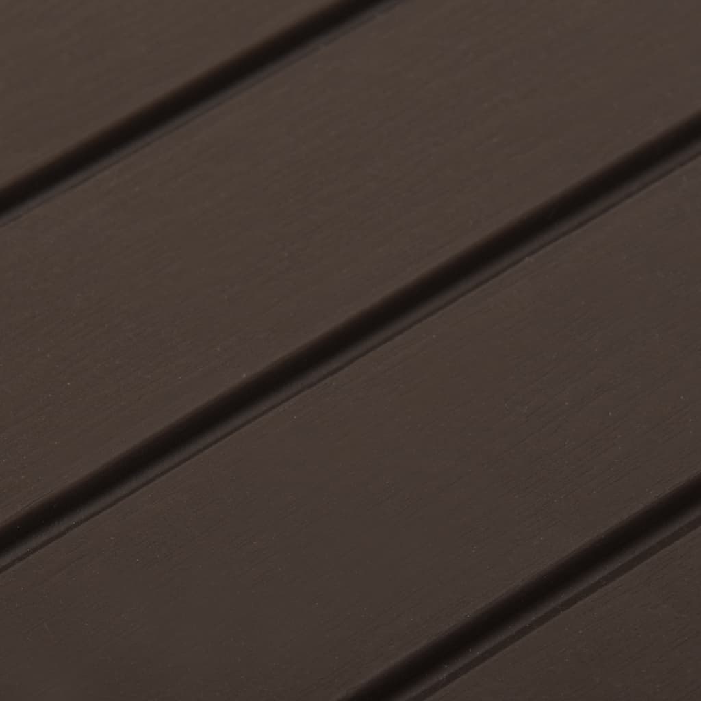 vidaXL Patio Table Mocha 20.9"x20.9"x15.7" Plastic-2
