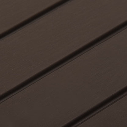 vidaXL Patio Table Mocha 20.9"x20.9"x15.7" Plastic-2