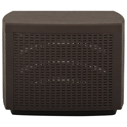 vidaXL Patio Table Mocha 20.9"x20.9"x15.7" Plastic-3