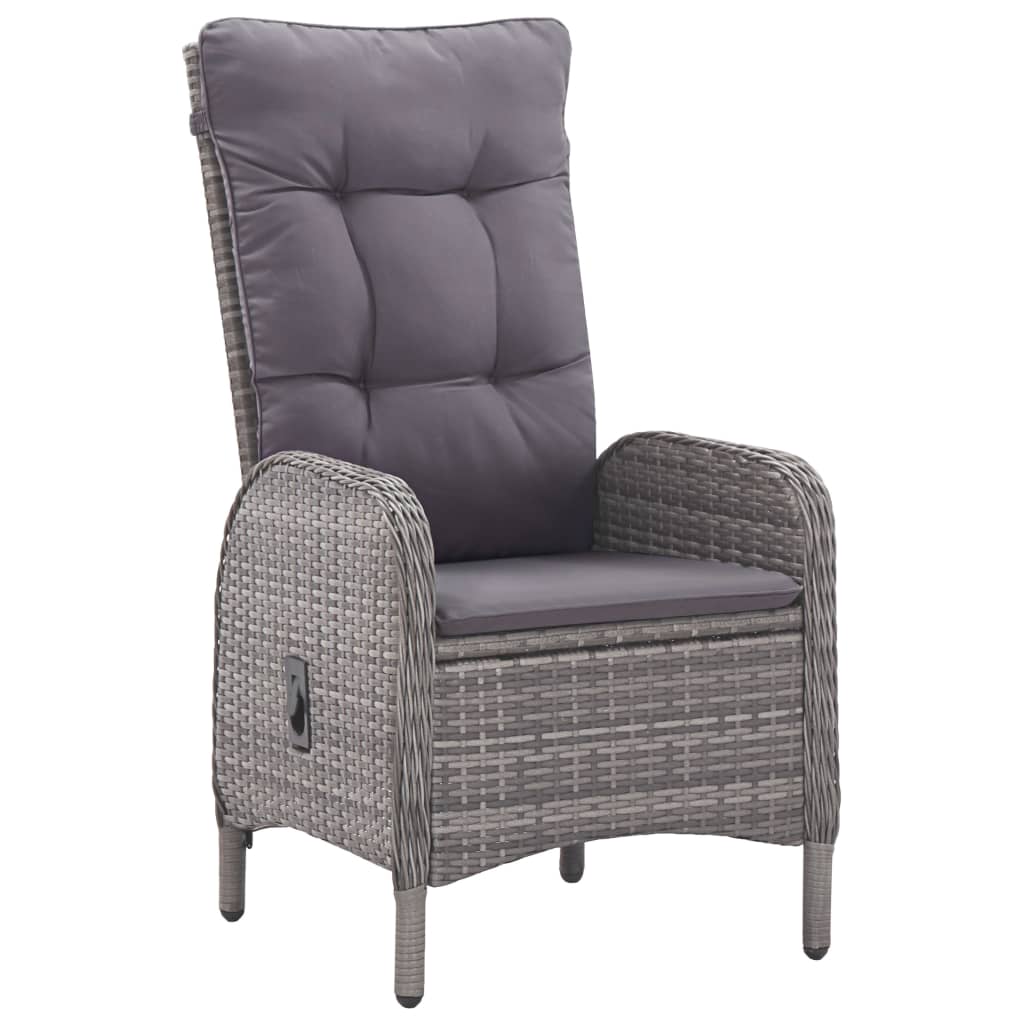 vidaXL Patio Dining Set Garden Outdoor Terrace Seat Furniture 7/9 Piece Gray-2