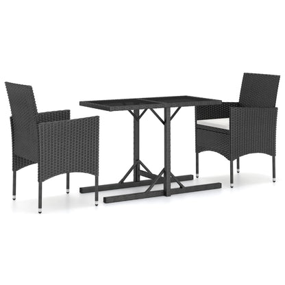 vidaXL Patio Dining Set 3 Piece Dining Table and Chairs Patio Conversation Set-2