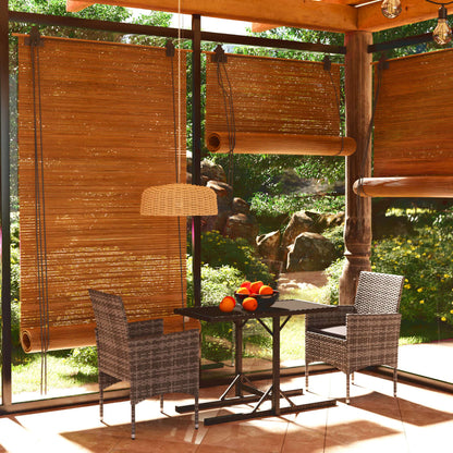 vidaXL Patio Dining Set 3 Piece Dining Table and Chairs Patio Conversation Set-4