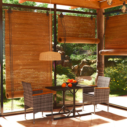 vidaXL Patio Dining Set 3 Piece Dining Table and Chairs Patio Conversation Set-9