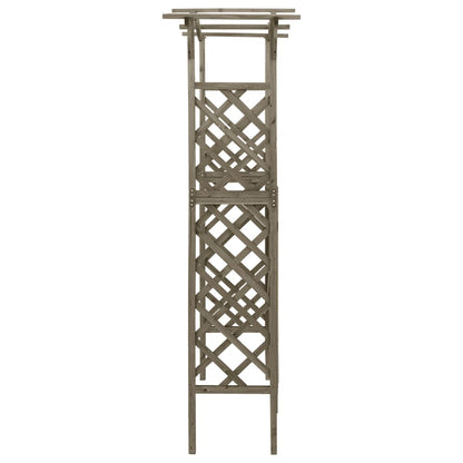 vidaXL Pergola Outdoor Pergola Garden Arch with Gate for Deck Solid Wood Fir-0