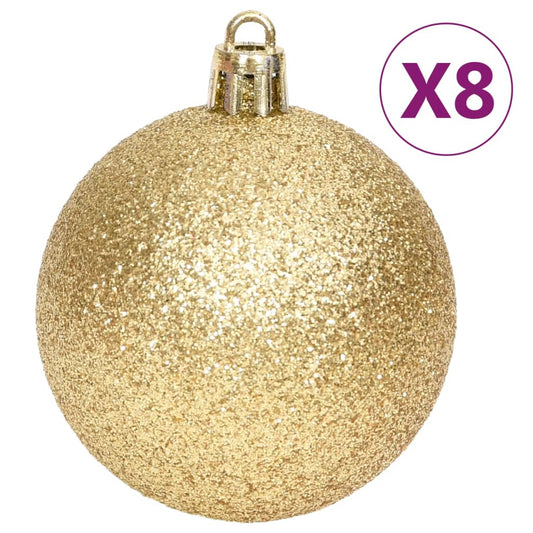 vidaXL Christmas Bauble Set Christmas Ball Ornament Decorative Bauble 65 Piece-0