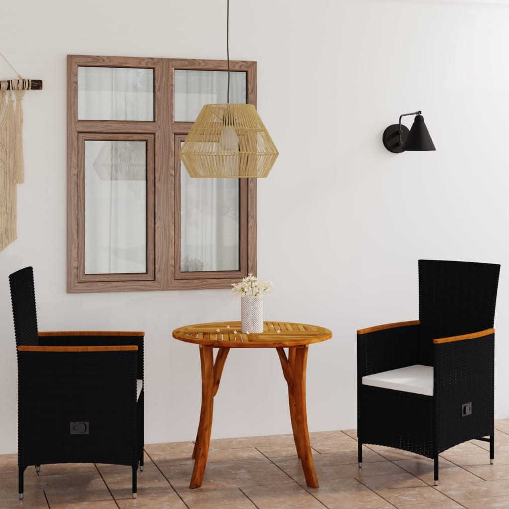 vidaXL Garden Dining Set Gray Patio Dinner Dinette Seat 33.5"/47,2" 3/5 Piece-7