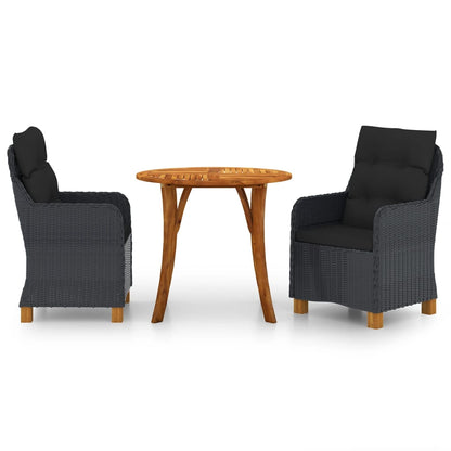 vidaXL Dining Set Outdoor Patio Dinner Dinette Dark Gray/Light Gray 3/5 Piece-0