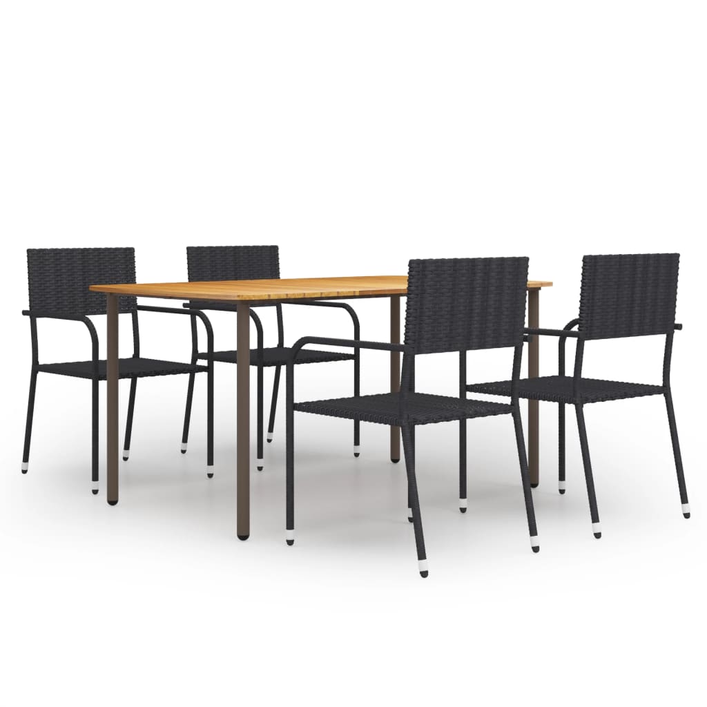 vidaXL Patio Dining Set Dining Table and Chairs Furniture Set Poly Rattan-1