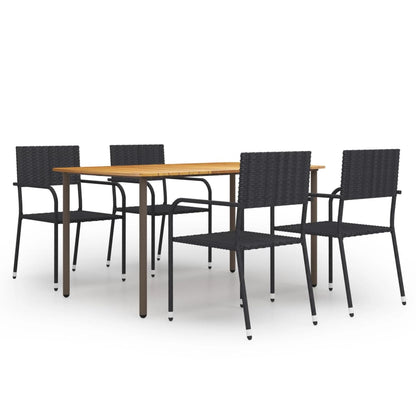 vidaXL Patio Dining Set Dining Table and Chairs Furniture Set Poly Rattan-1