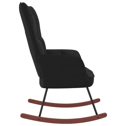 vidaXL Rocking Chair Black Velvet-1