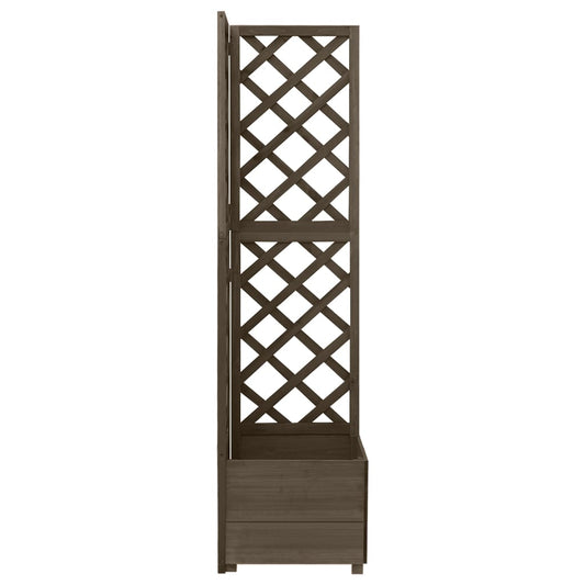 vidaXL Planter Flower Box Trellis Raised Bed Outdoor Planter Solid Firwood-0