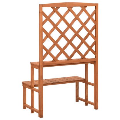 vidaXL Plant Rack 2-Tier Plant Stand with Trellis Flower Pot Stand Solid Wood-3