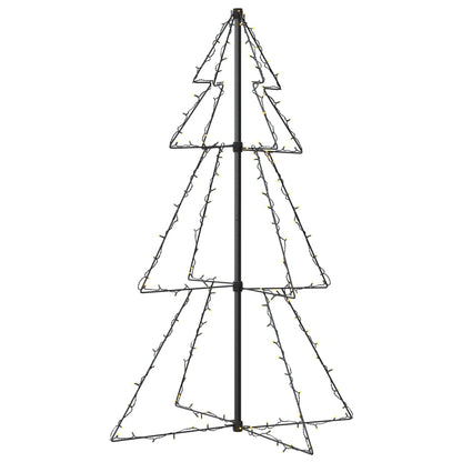 vidaXL Christmas Cone Tree Artificial Xmas Tree with LEDs Christmas Lighting-3