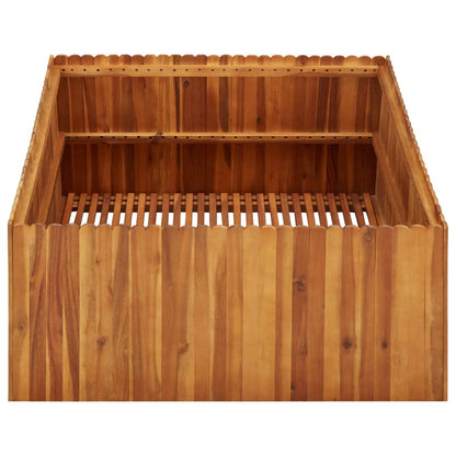 vidaXL Garden Raised Bed 39.4"x39.4"x19.7" Solid Acacia Wood-3