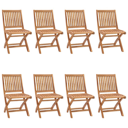 vidaXL Folding Patio Chairs with Cushions 6 pcs Solid Teak Wood-0