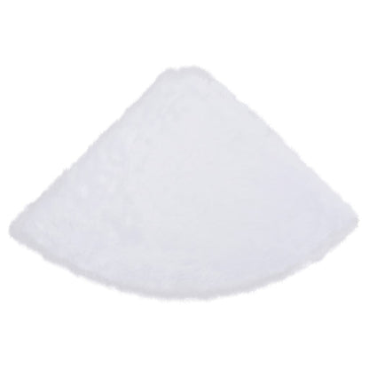 vidaXL Christmas Tree Skirt Decoration Artificial Tree Mat White Faux Fur-0