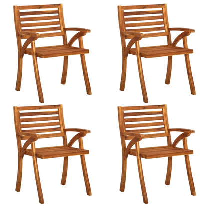vidaXL Patio Chairs Outdoor Patio Dining Chair with Armrest Solid Wood Acacia-1