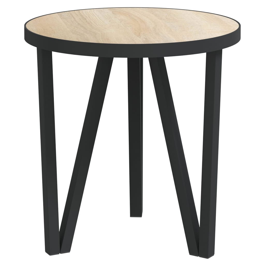vidaXL Tea Table Accent Coffee Side Table with Steel Frame and Yellow MDF-4