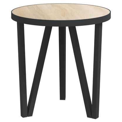 vidaXL Tea Table Accent Coffee Side Table with Steel Frame and Yellow MDF-4