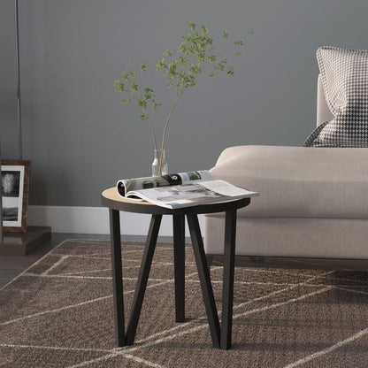 vidaXL Tea Table Accent Coffee Side Table with Steel Frame and Yellow MDF-7