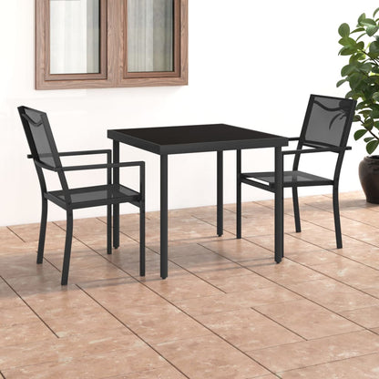 vidaXL Patio Dining Set Outdoor Table and Chair Patio Conversation Set Steel-3