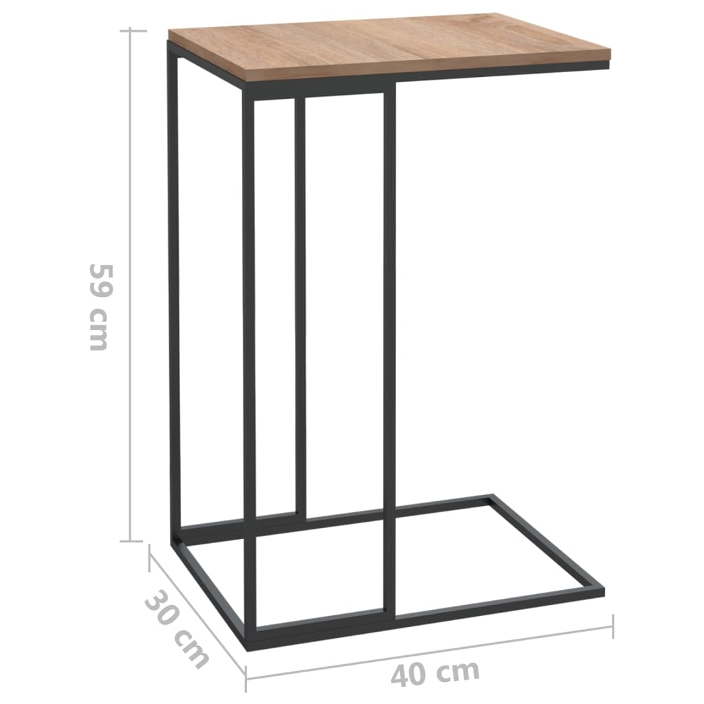 vidaXL Side Table Black 15.7"x11.8"x23.2" Engineered Wood-1